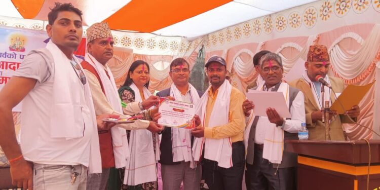 A notable presence of the Kushwaha community in the felicitation and honoring ceremony