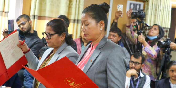 Newly Elected National Assembly Members Take Oath in Kathmandu