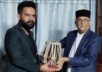 KP Sharma Oli Congratulates Balen Shah on Jhapa-5 Victory